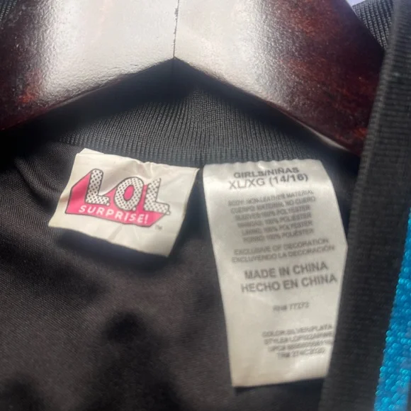 Lol Surprise! Ap Lic Lol Bomber Jacket Girl's Size 14/16-Pre-LOVED - Picture 6 of 7